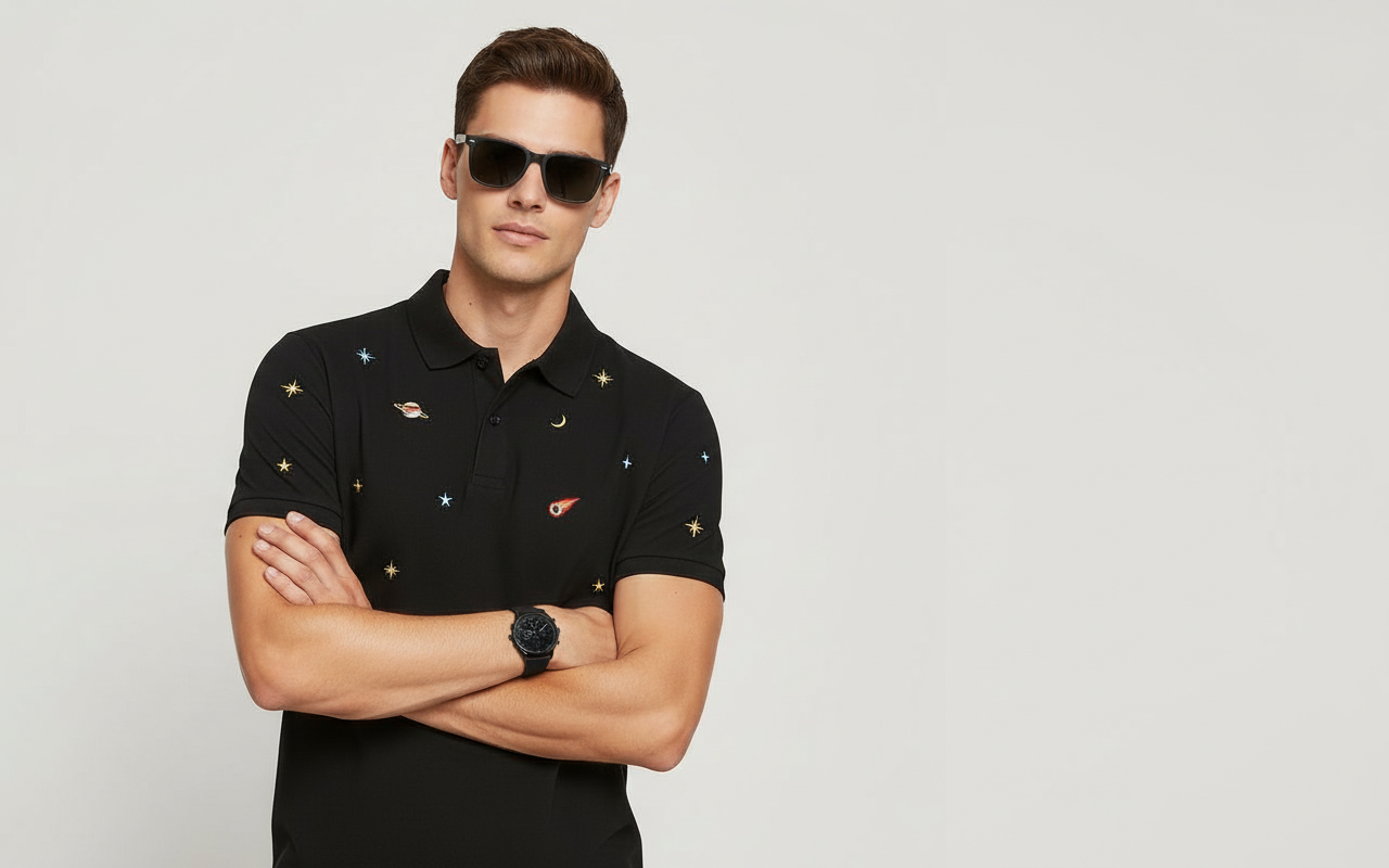 Mverse Embroidery Polo Shirt