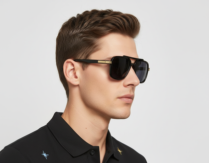 AeroShield™ Black Aviator Sunglasses