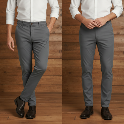 Men’s Slim Fit Chino Pants – Dark Grey