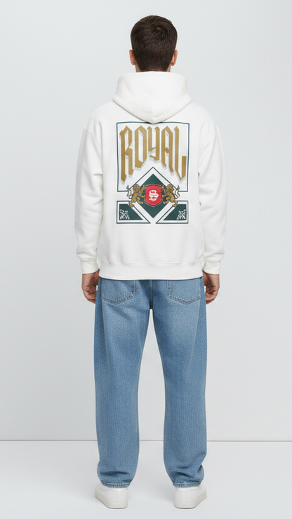 White Royals Dual Zip Hoodie