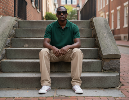 Men’s Green Piqué Polo Shirt