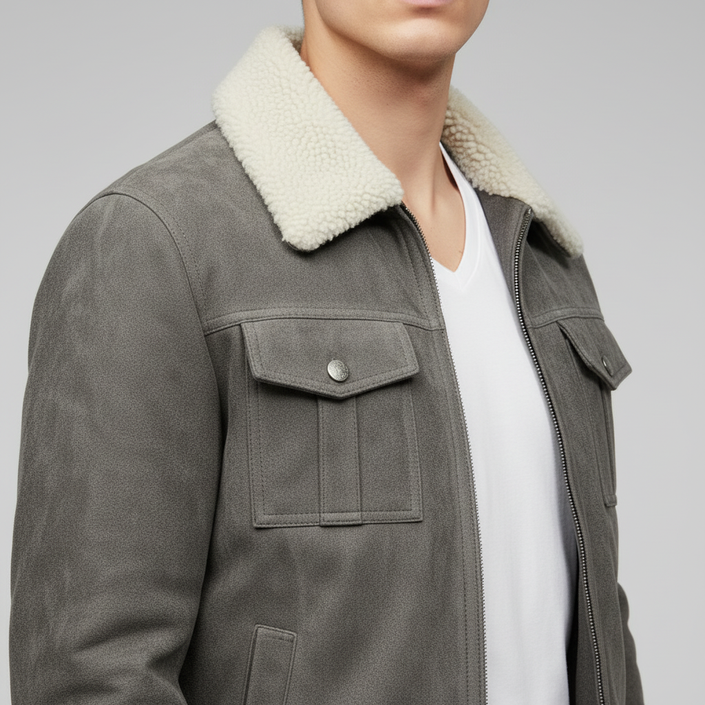 Billionaire Light Suede Grey Jacket