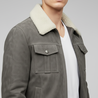 Billionaire Light Suede Grey Jacket
