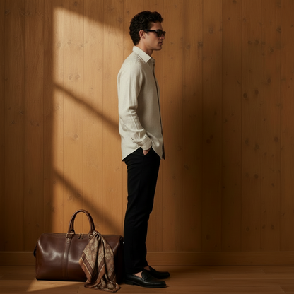 Premium Linen Logo Shirt