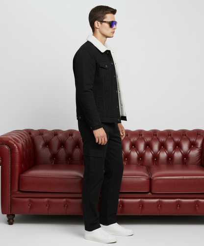 Triple Black Denim Jacket