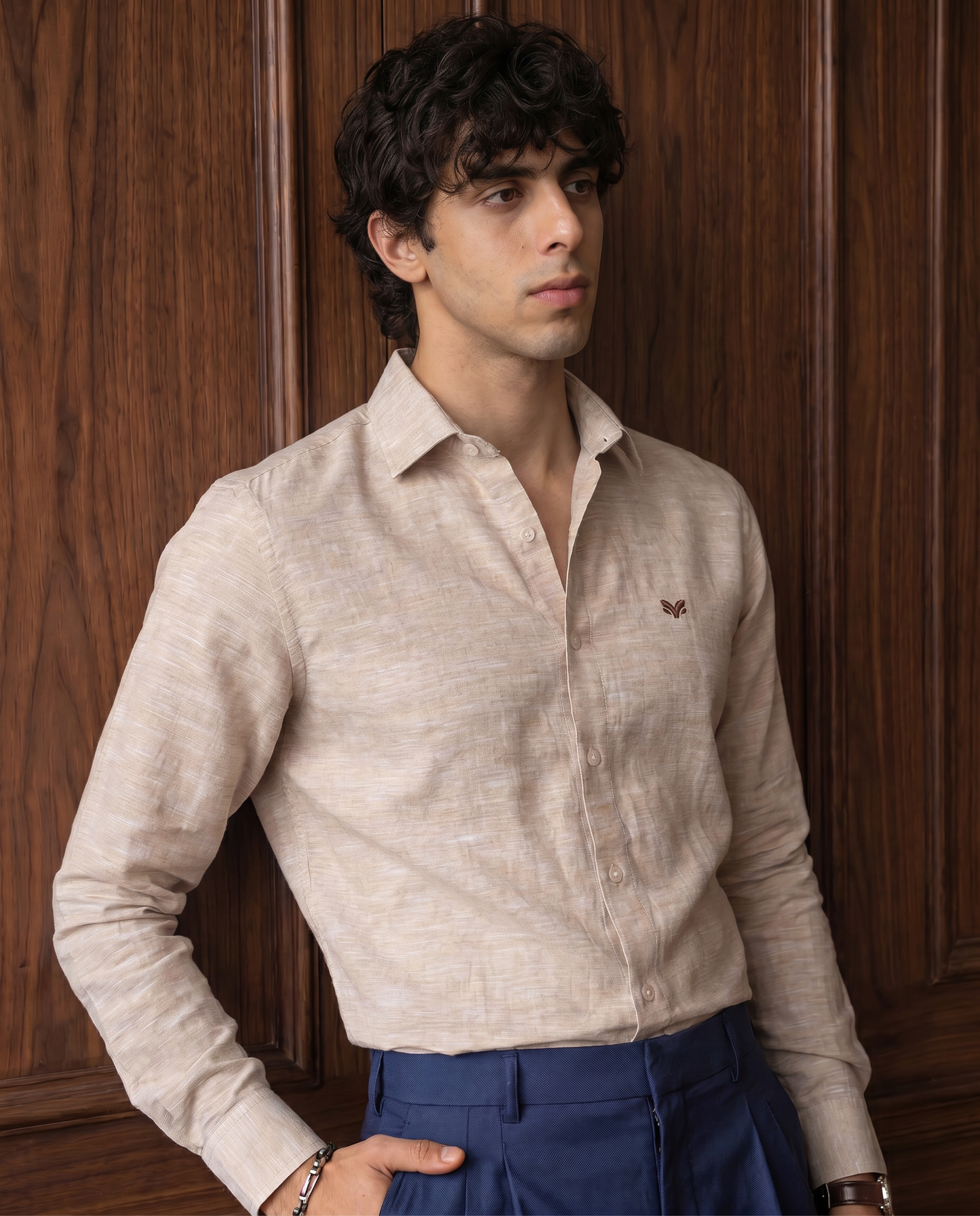 Premium Linen Logo Shirt
