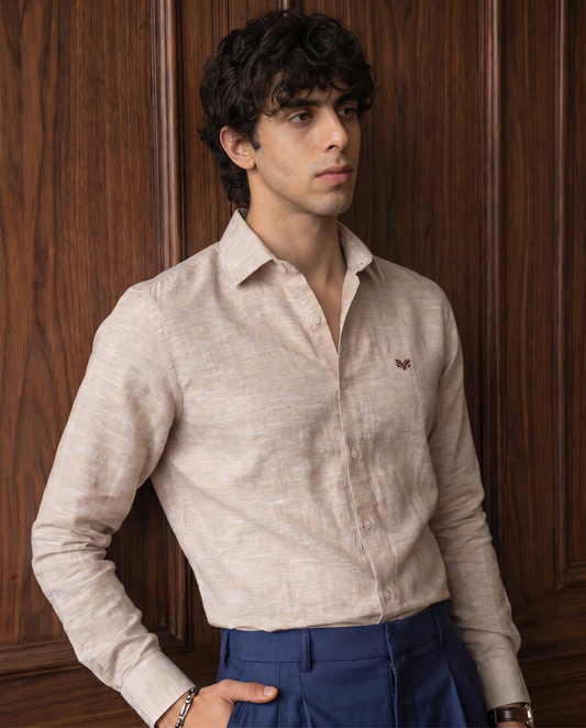 Premium Linen Logo Shirt