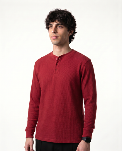 Canyon Red Henley shirt