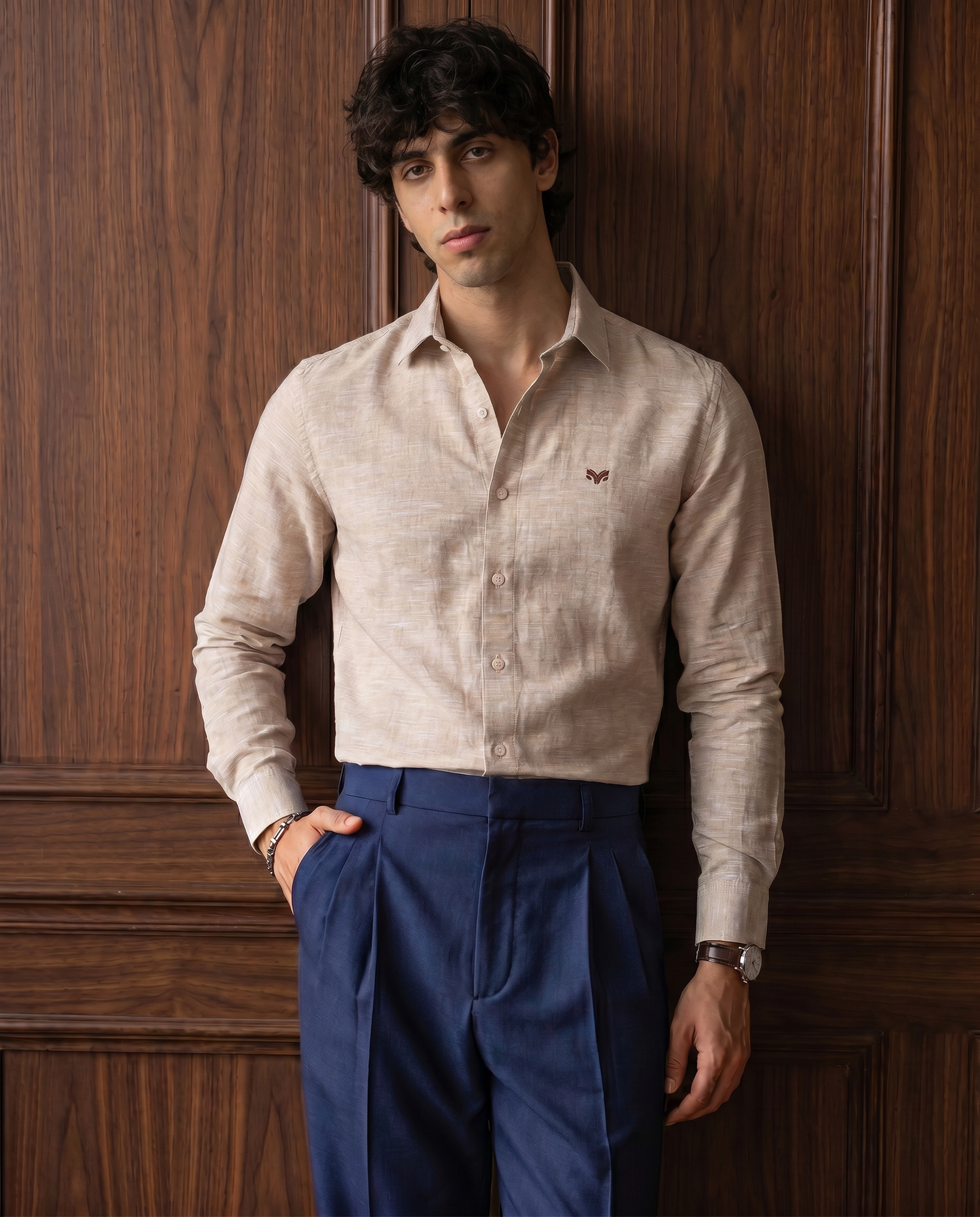 Premium Linen Logo Shirt