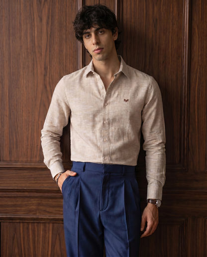 Premium Linen Logo Shirt