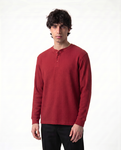 Canyon Red Henley shirt