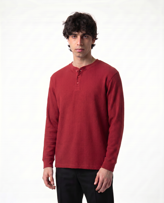 Canyon Red Henley shirt