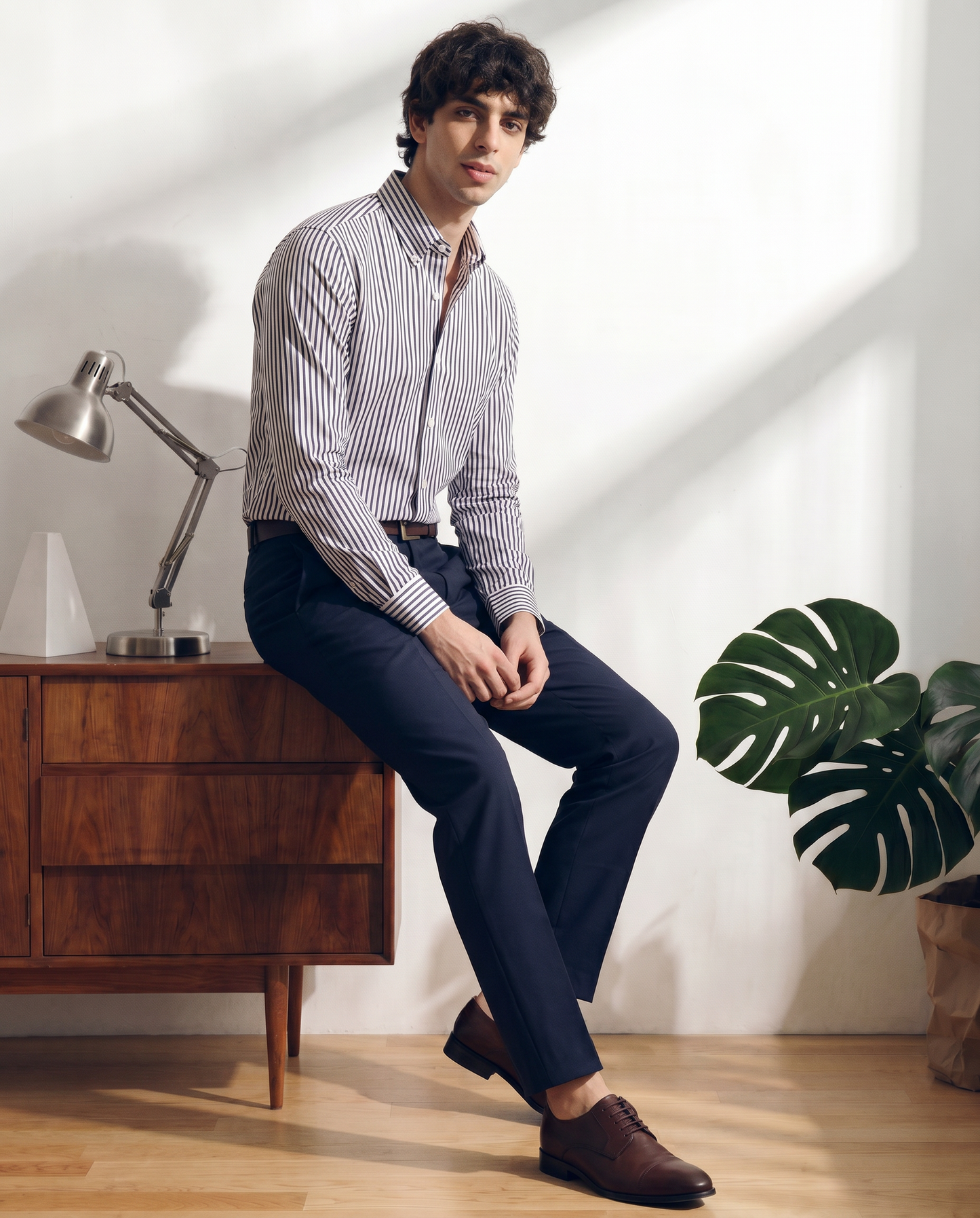 Luxe Striped Button Down Shirt