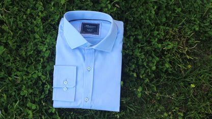 Men’s Light Blue Check Dress Shirt