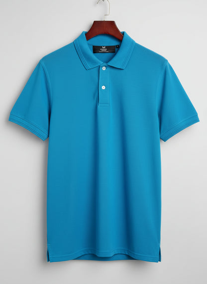 Men’s Blue Piqué Polo Shirt